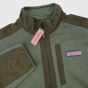 NEW Vineyard Vines Men's 1/4 Zip Pullover Fleece Shirt‎ Green Size Medium